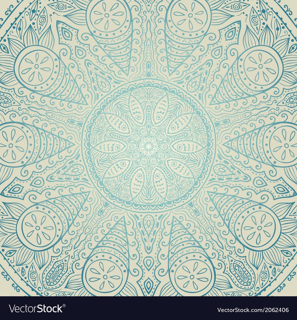 Ornamental lace pattern circle background Vector Image