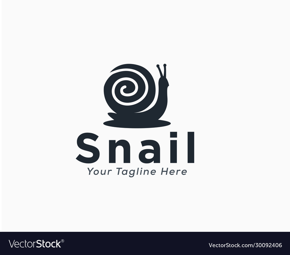 Spiral snail logo design inspiration Royalty Free Vector