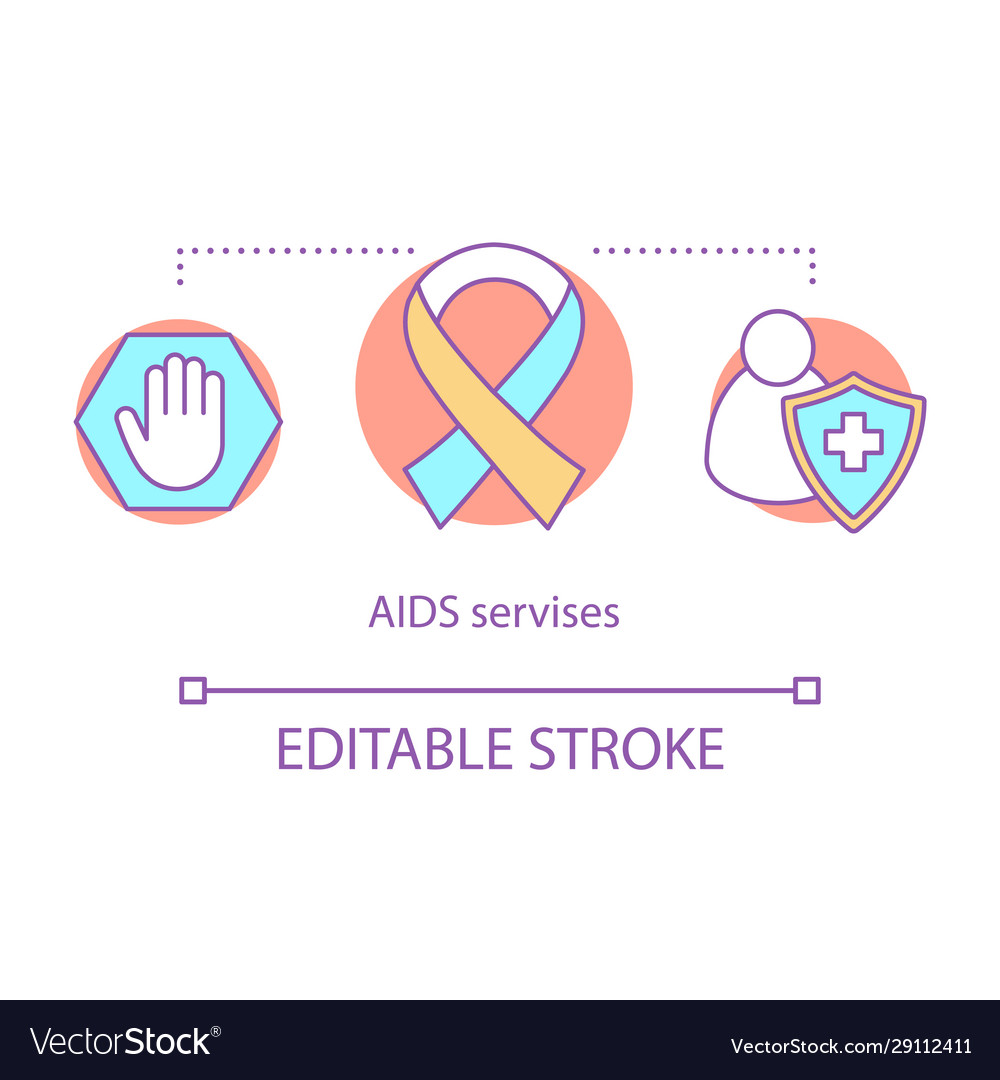 Aids services concept icon Royalty Free Vector Image