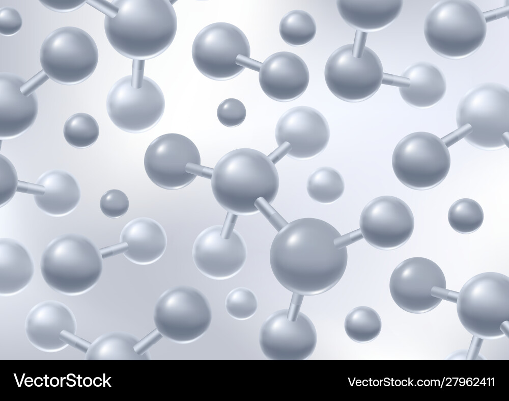 Background with abstract molecules or atoms Vector Image