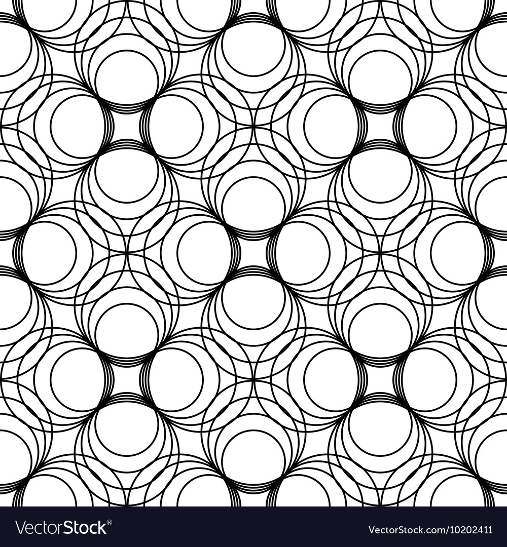 Black and white geometric seamless pattern Vector Image