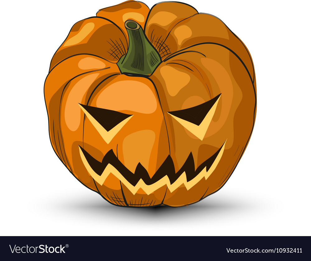 Halloween pumpkin Royalty Free Vector Image - VectorStock