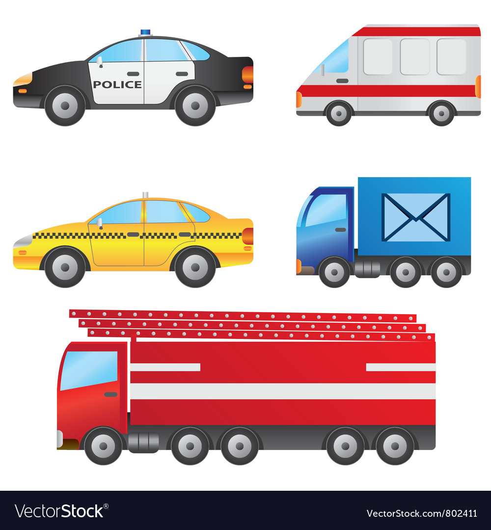 Set of different types cars Royalty Free Vector Image