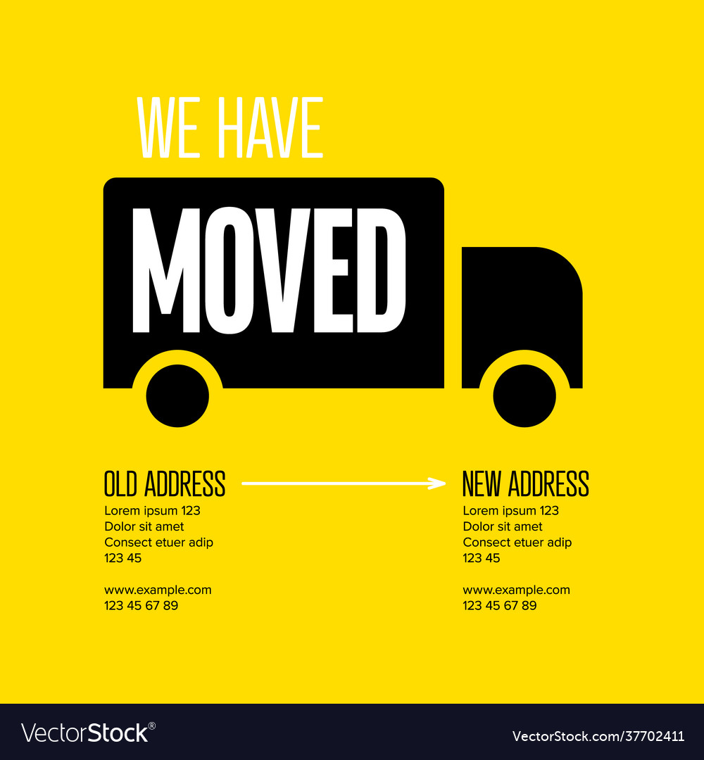 We are moving minimalistic flyer template Vector Image With Moving Flyer Template