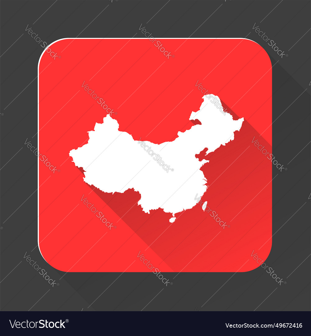 Highly Detailed China Map With Borders Isolated Vector Image Highly Detailed China Map With Borders Isolated Vector Image