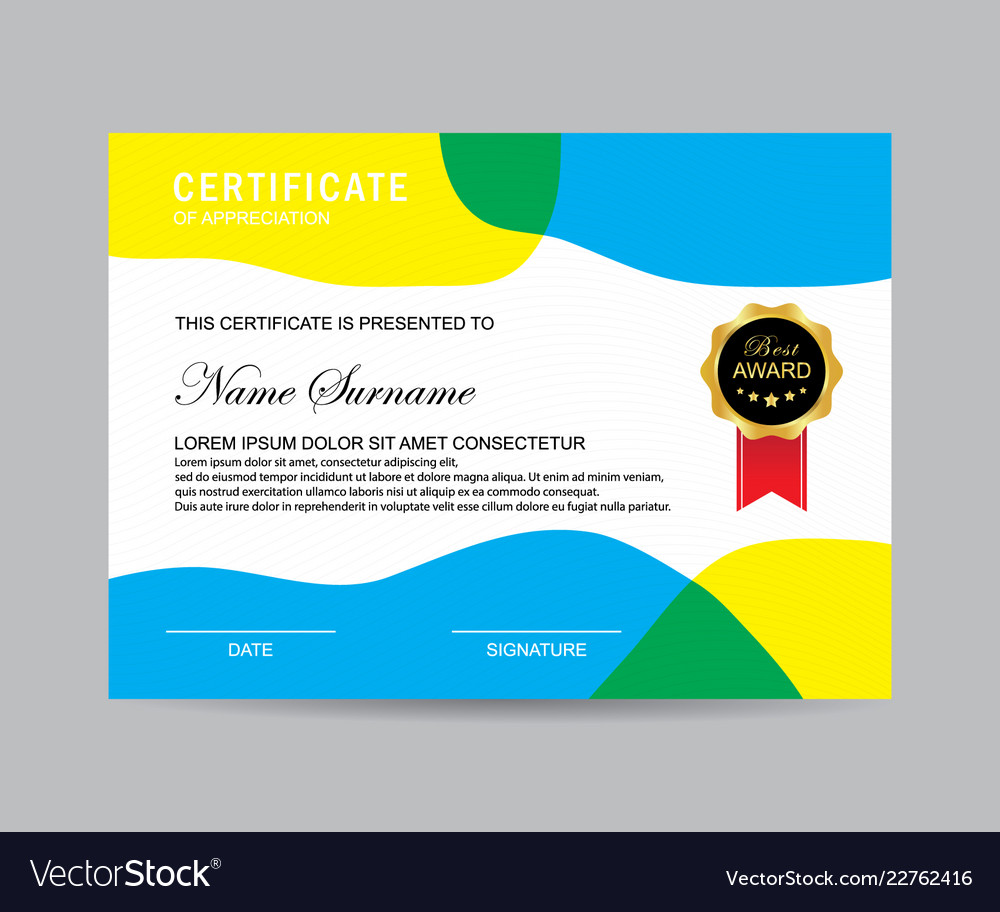 modern certificate template royalty
