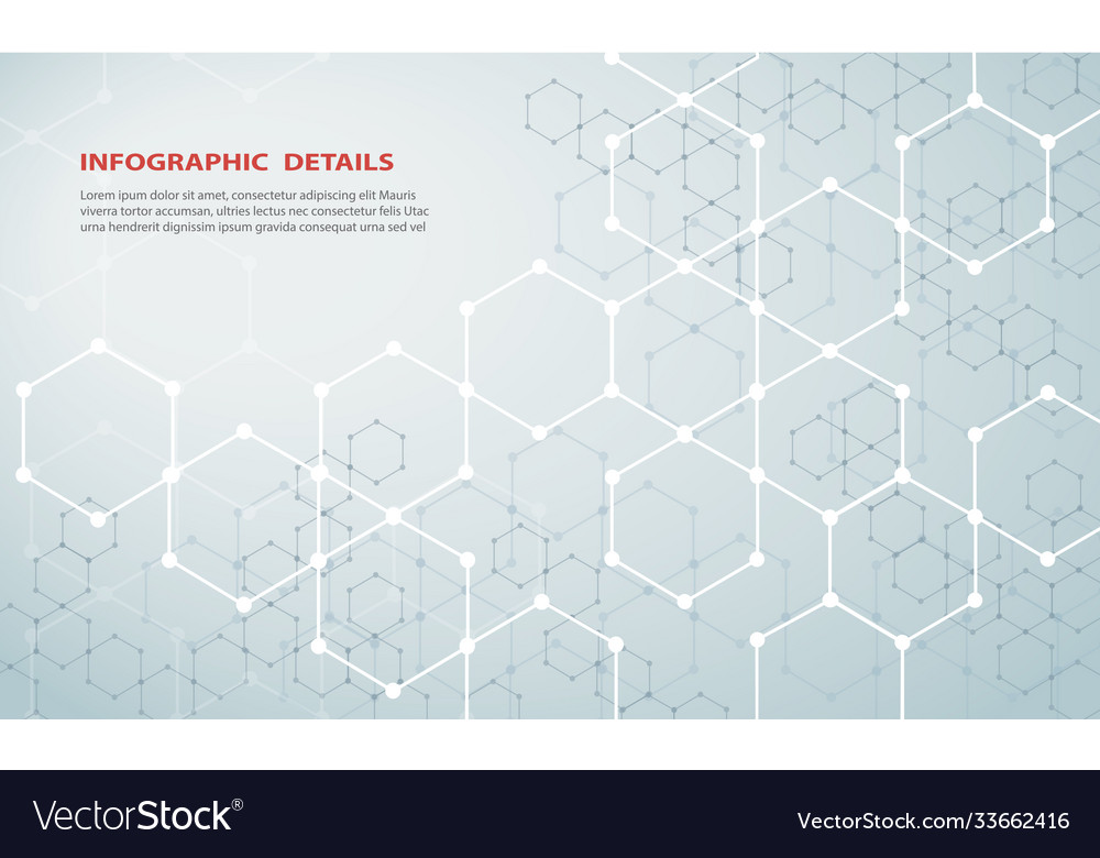 Shape hexagon concept design Royalty Free Vector Image