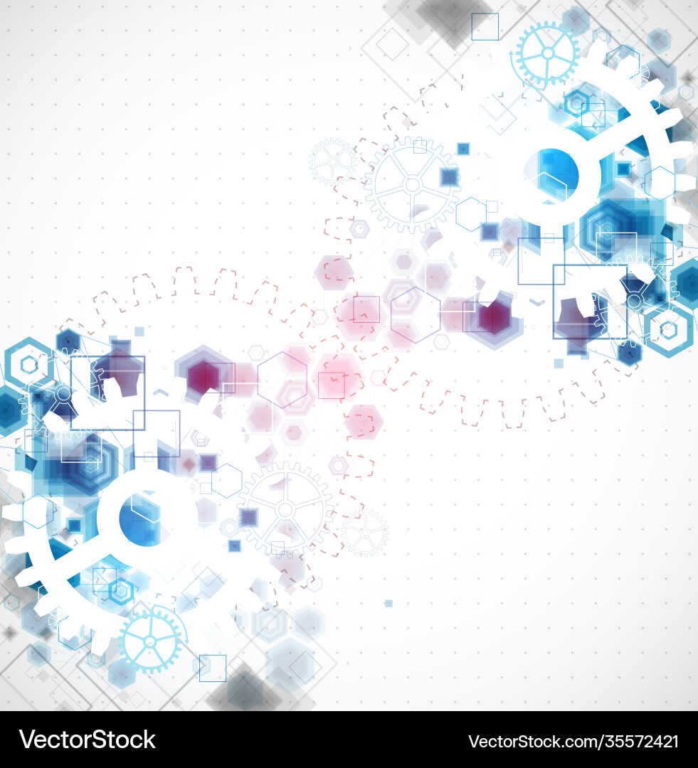 Abstract business background with technological Vector Image