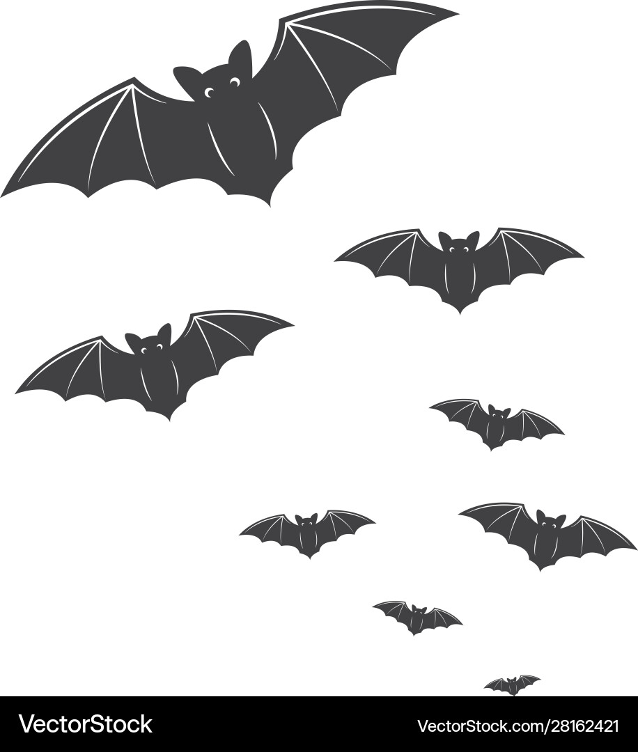 Bat icon logo Royalty Free Vector Image - VectorStock