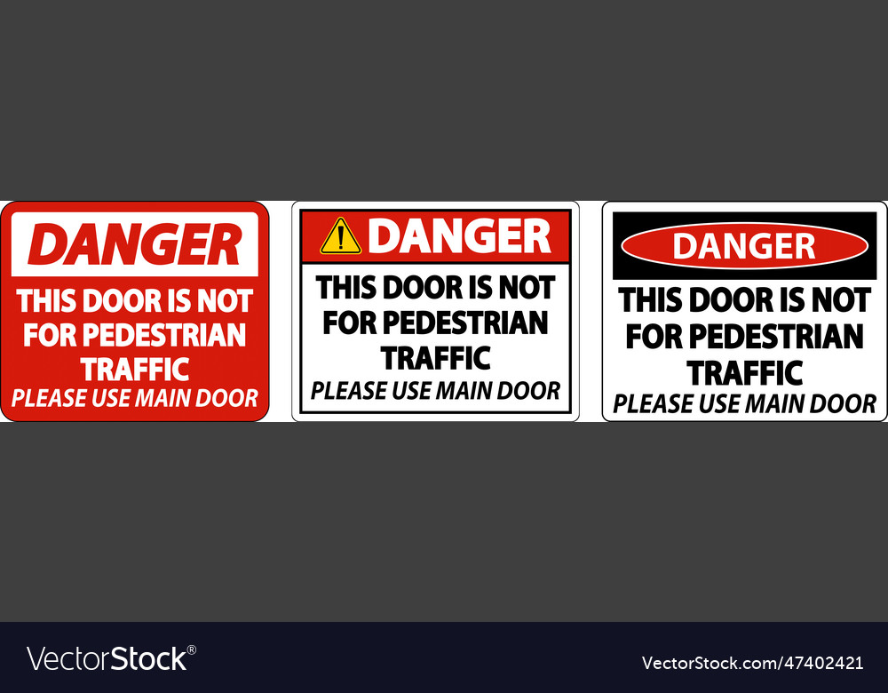 Danger not for pedestrian traffic sign on white Vector Image