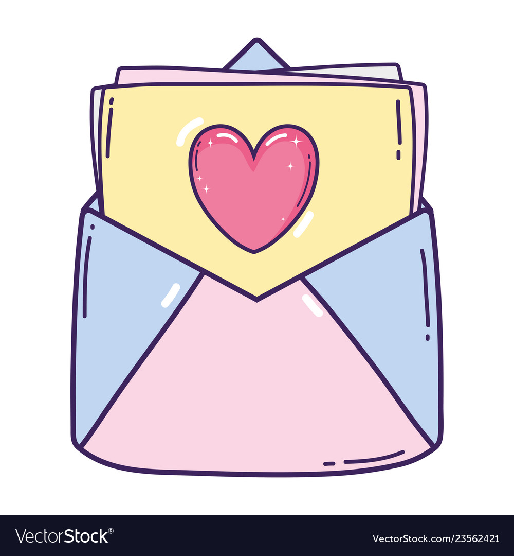 Envelope With Heart Icon Royalty Free Vector Image