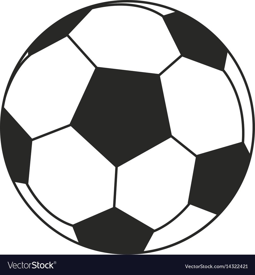 Football ball sport play thin line Royalty Free Vector Image