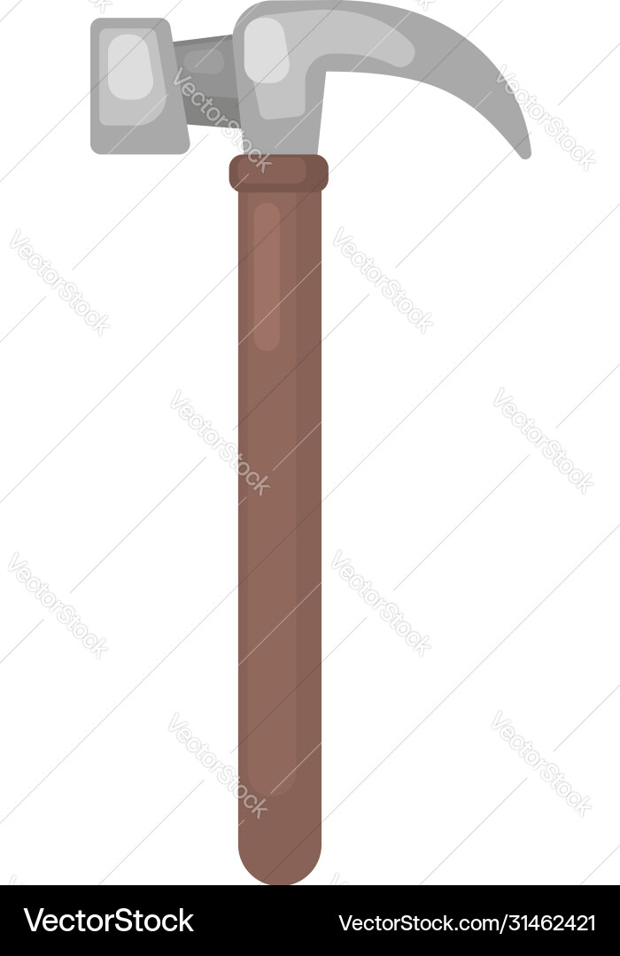 Hammer tool on white background Royalty Free Vector Image