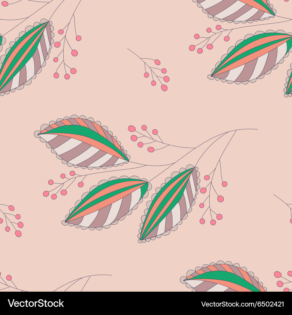 Seamless botanical pattern Royalty Free Vector Image