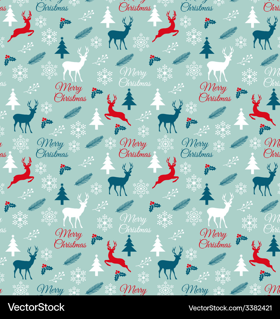 Seamless christmas pattern Royalty Free Vector Image