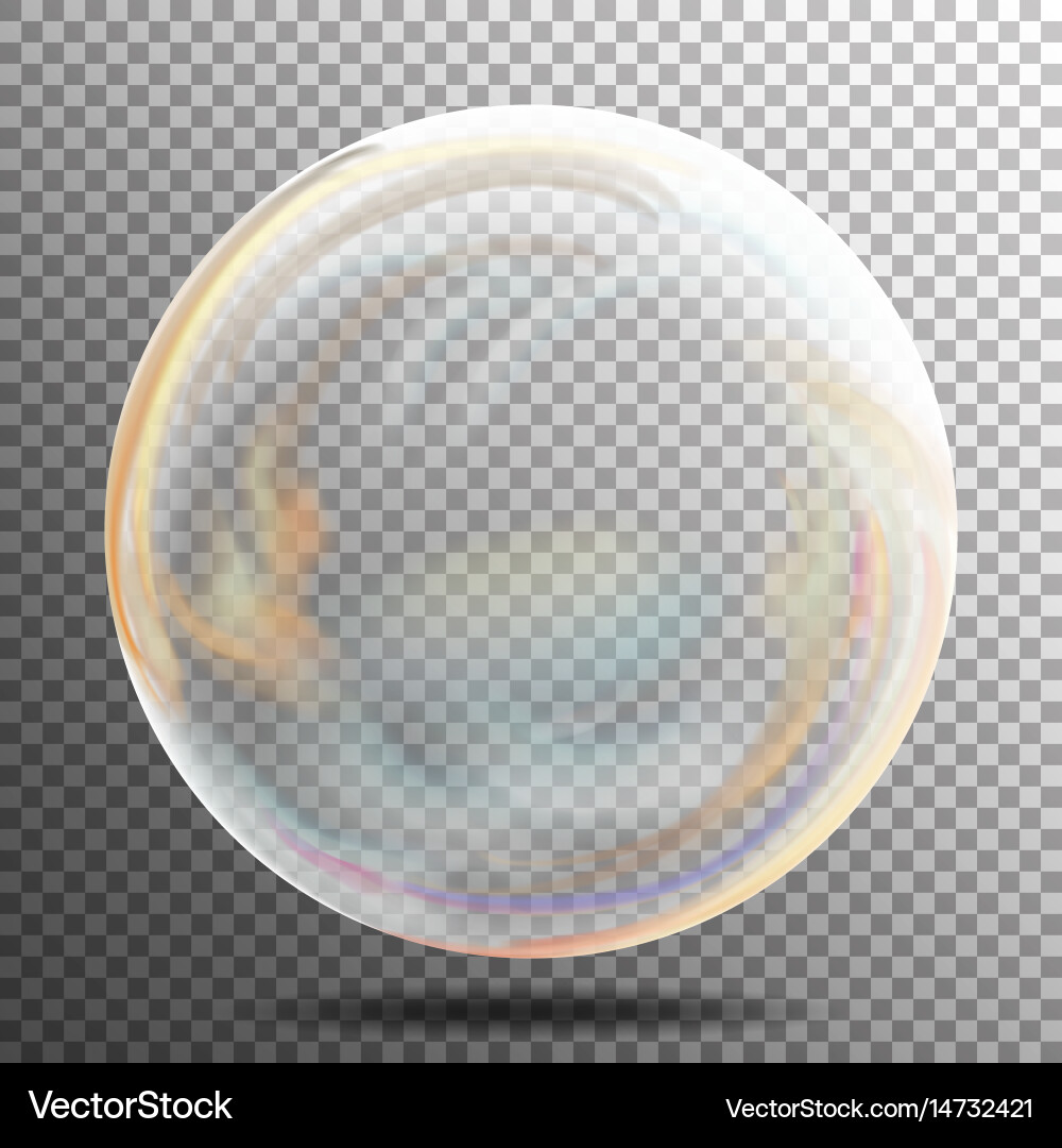 Soap bubble multicolored transparent Royalty Free Vector