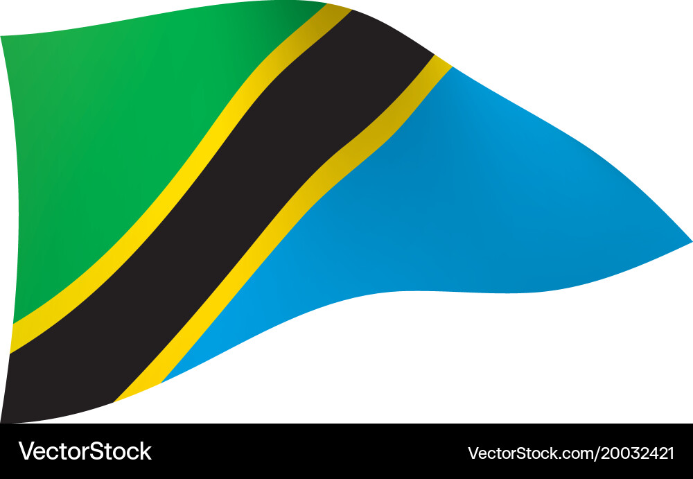 Tanzania flag Royalty Free Vector Image - VectorStock