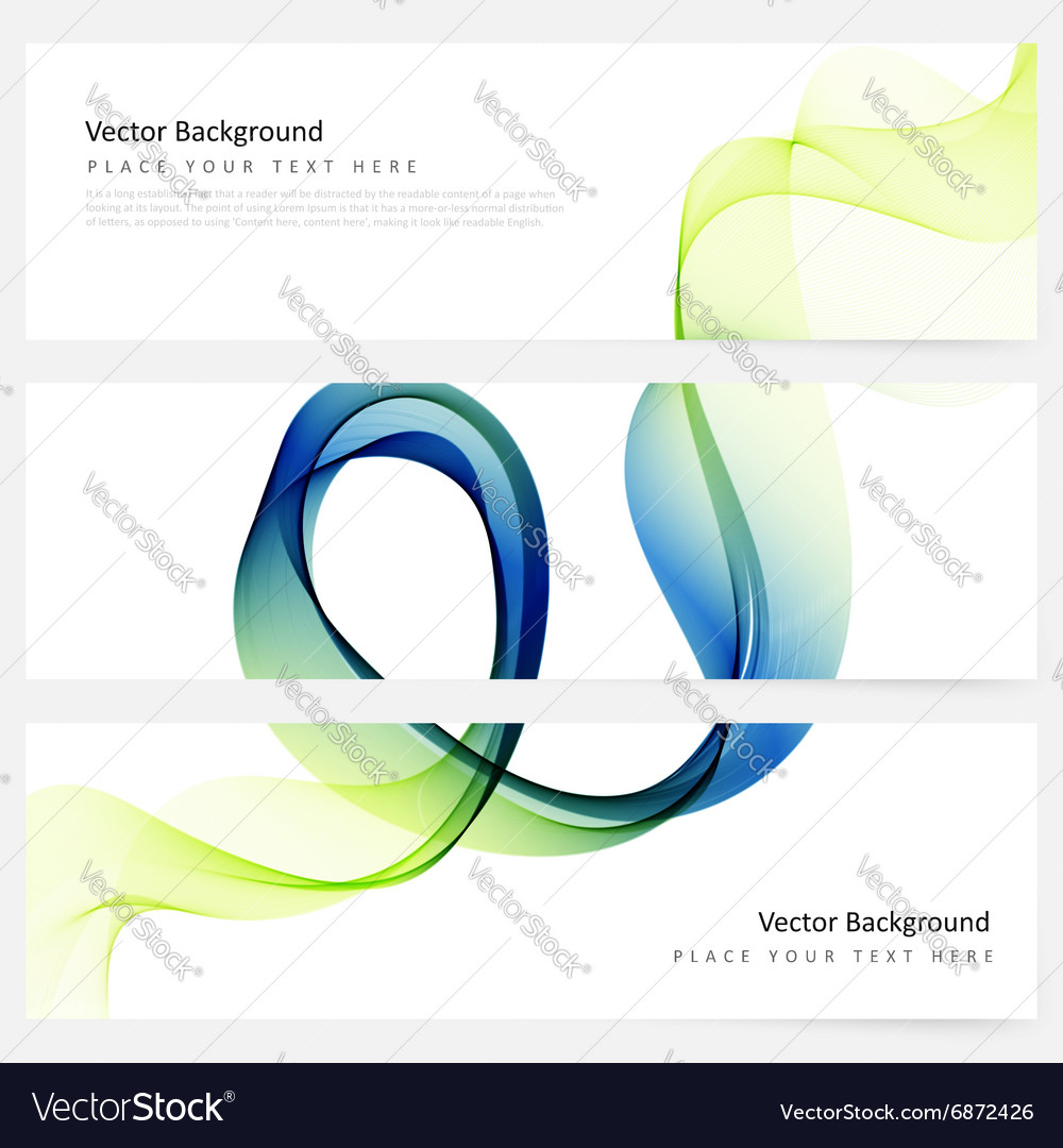 Abstract Template Horizontal Banner Royalty Free Vector