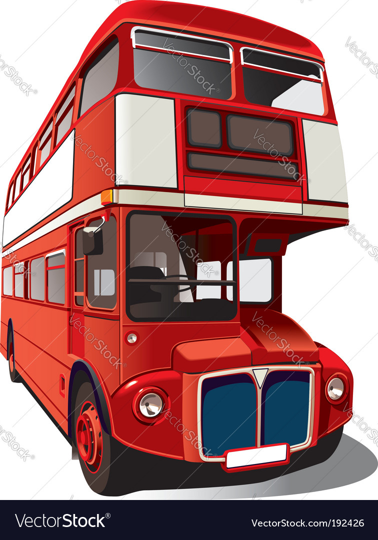 Double decker bus Royalty Free Vector Image - VectorStock