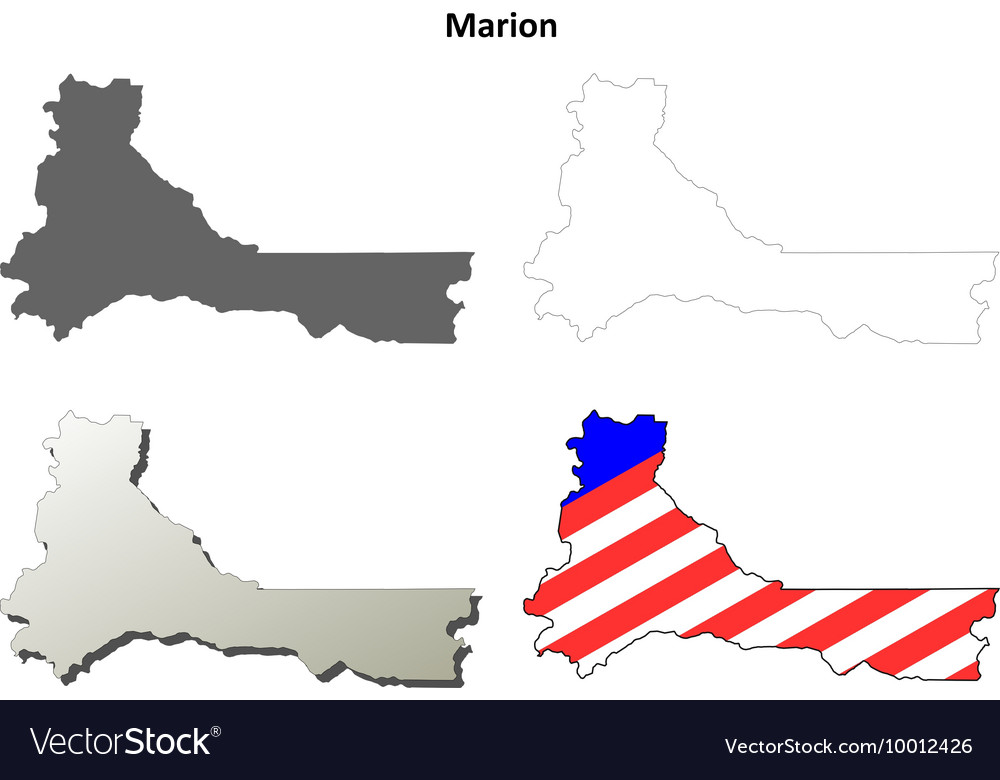 Marion map icon set Royalty Free Vector Image - VectorStock