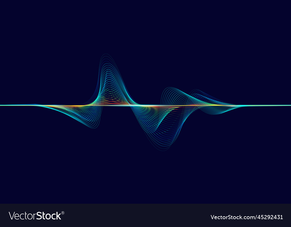 Abstract digital colorful equalizer sound wave