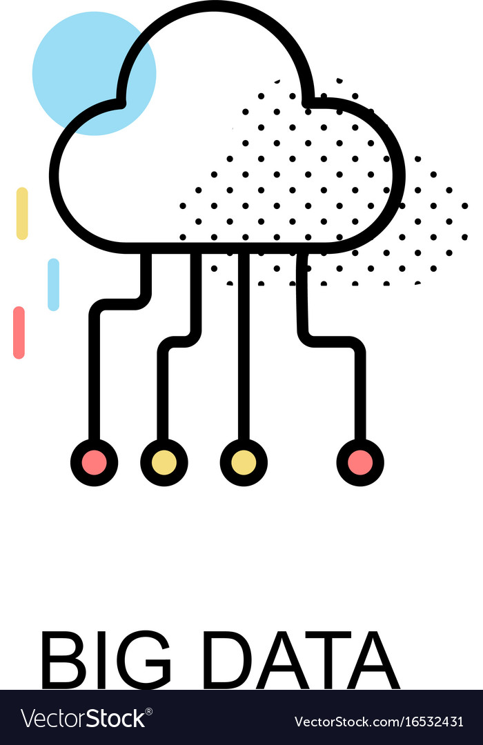 Big data graphic icon Royalty Free Vector Image