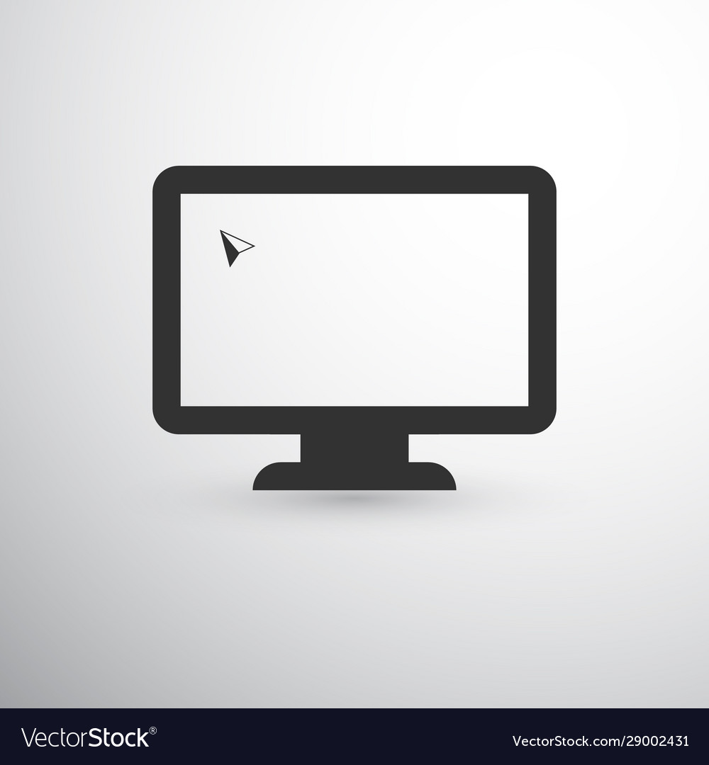 Computer monitor with cursor Royalty Free Vector Image