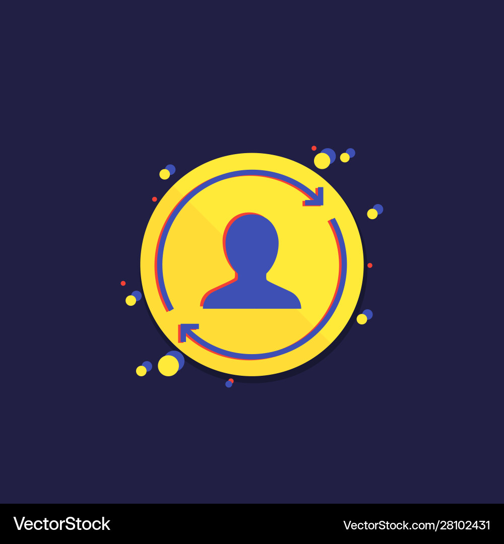 Customer retention returning clients icon Vector Image