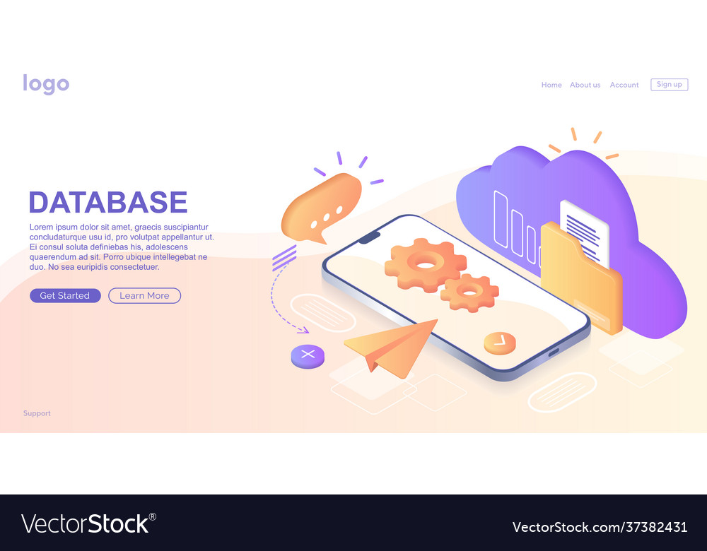 Database with cloud server data set process