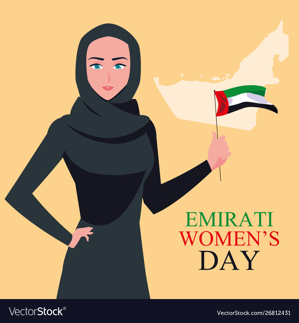 emirati-women-day-poster-with-map-and-flag-vector-image