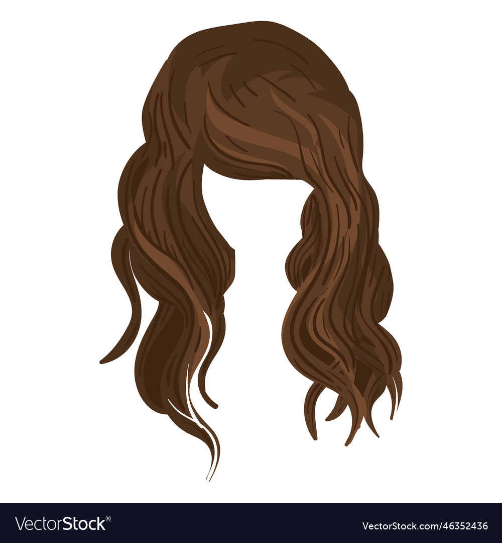 Beach wavy hair Royalty Free Vector Image - VectorStock