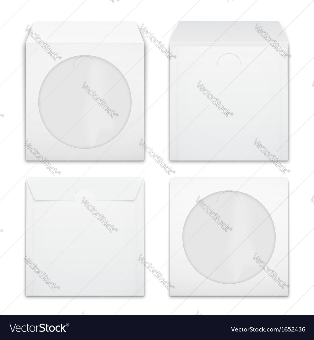 Blank compact disc envelopes Royalty Free Vector Image
