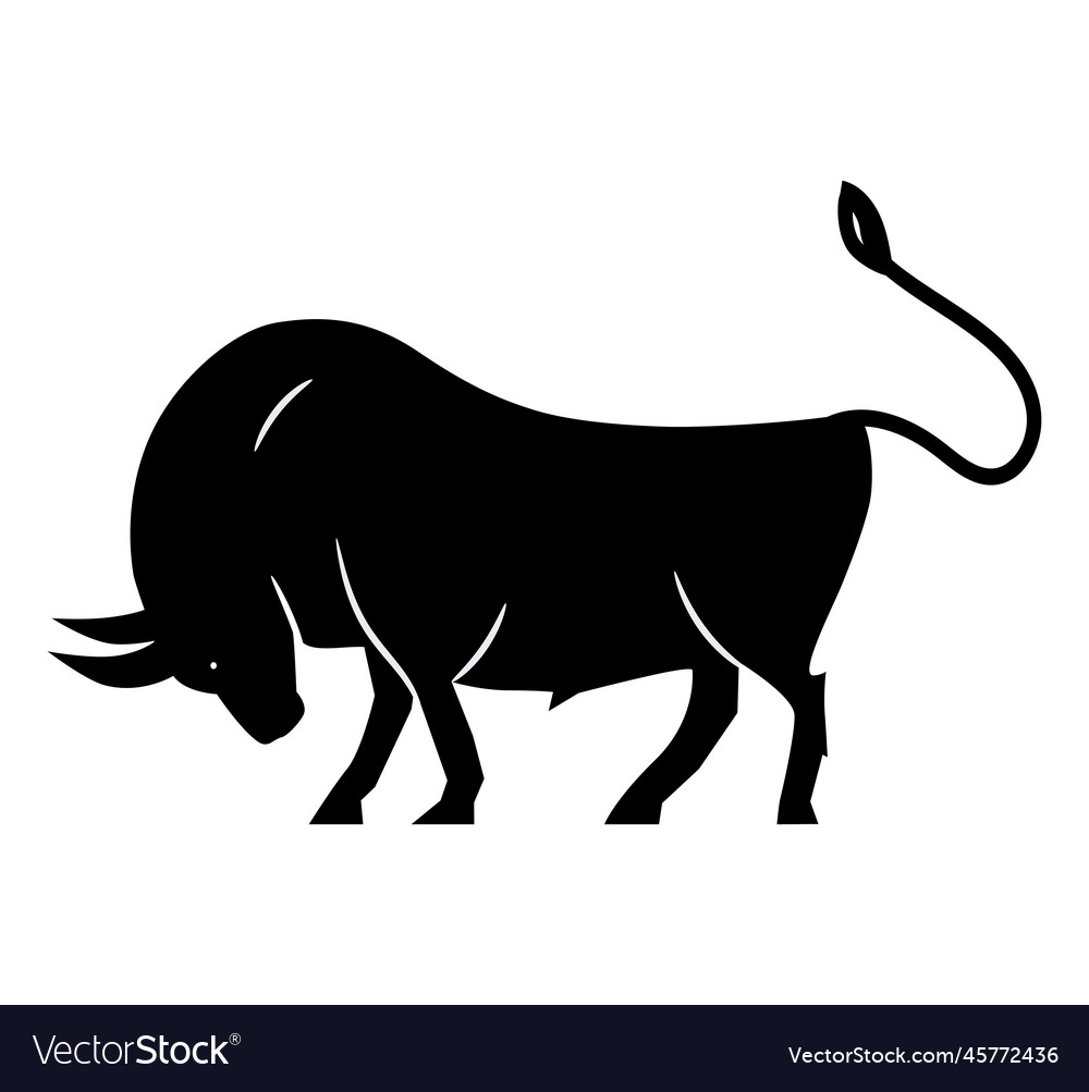 Bull logo design animal farm meat Royalty Free Vector Image