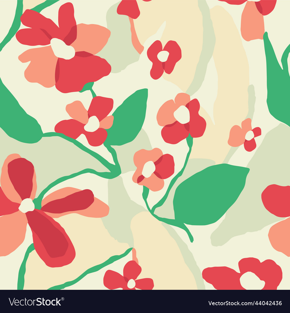 Flower layers seamless pattern Royalty Free Vector Image