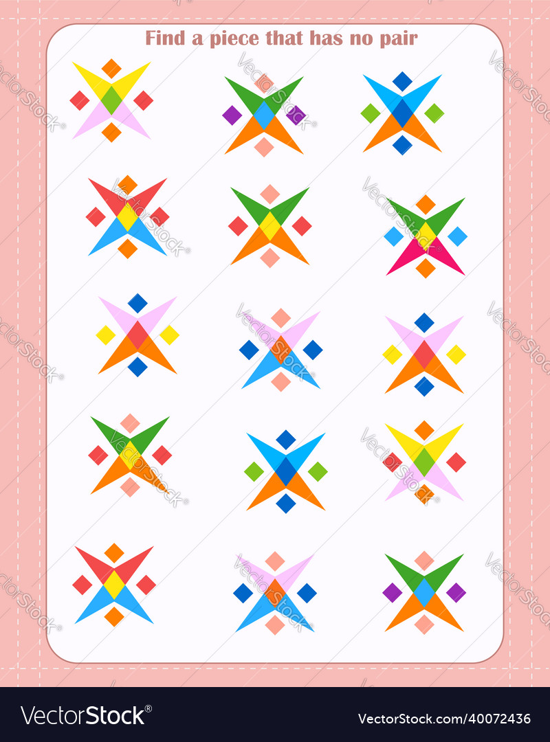Logic game for children find which shape Vector Image