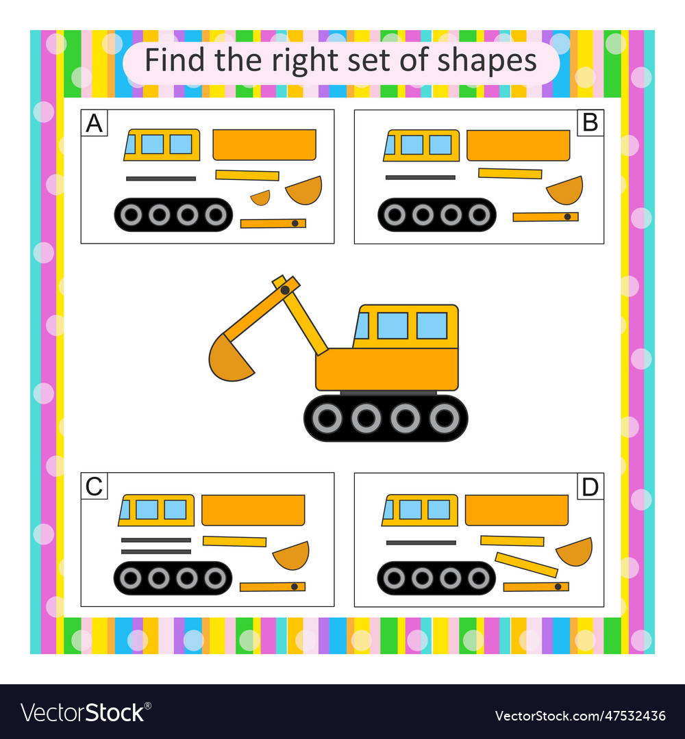 Logic puzzle for kids Royalty Free Vector Image