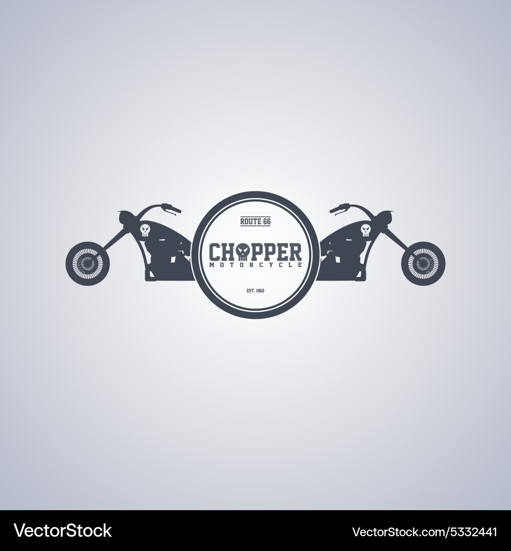 Chopper motorcycle Royalty Free Vector Image - VectorStock
