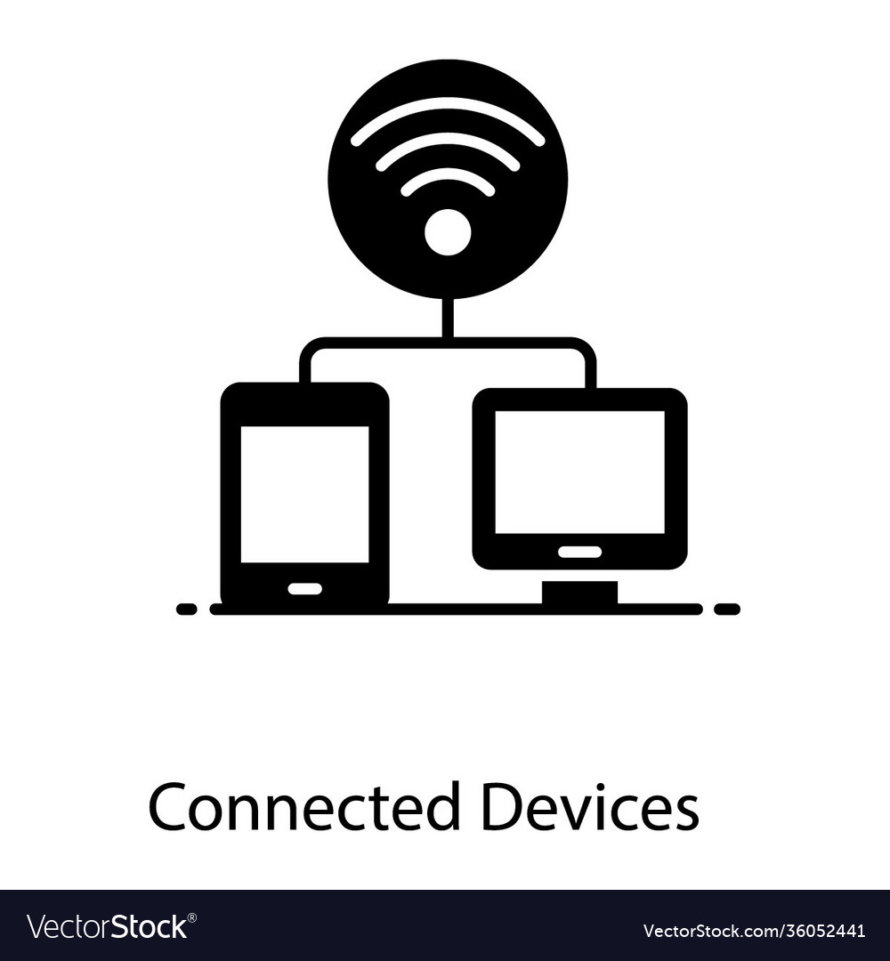 Connected devices Royalty Free Vector Image - VectorStock