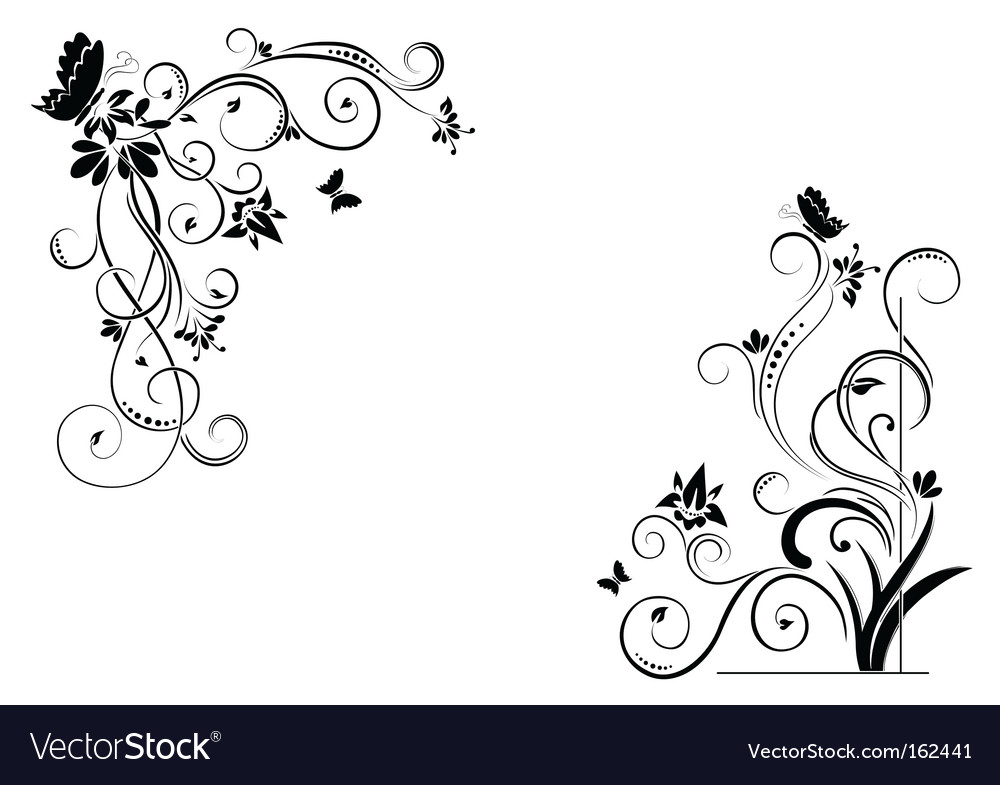 Download Floral borders Royalty Free Vector Image - VectorStock