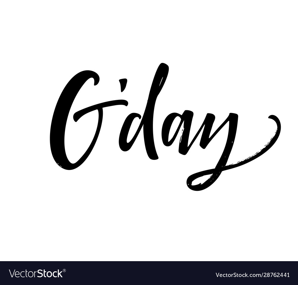 Good day card modern brush calligraphy Royalty Free Vector