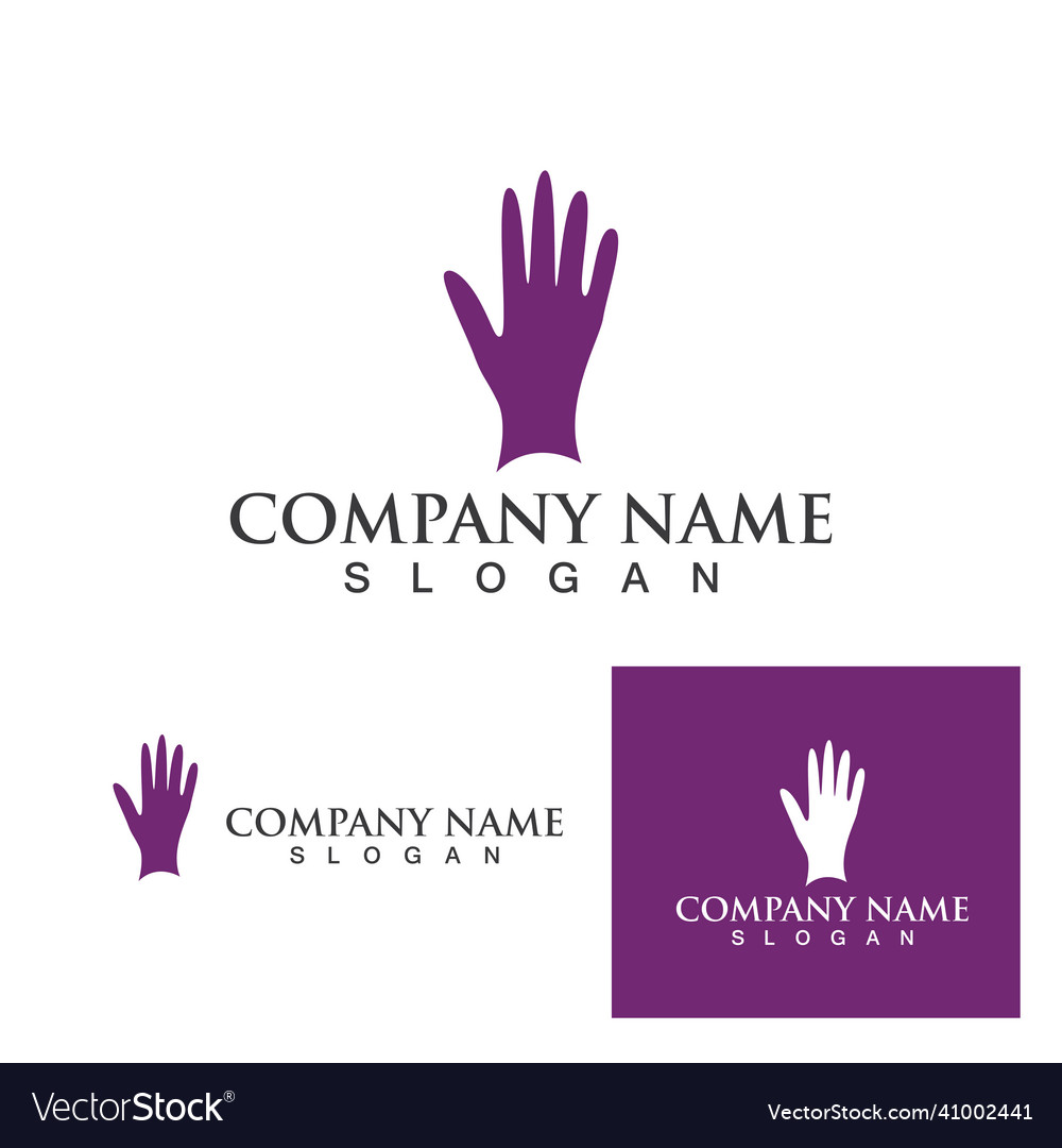 Hand logo and symbols template Royalty Free Vector Image