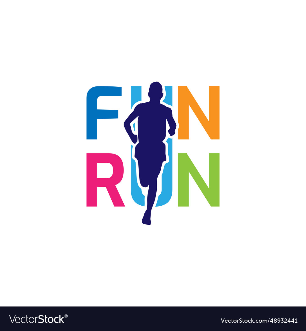 Logo design for 5k fun run event Royalty Free Vector Image