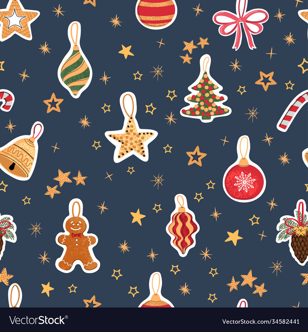 Seamless background with colorful hand draw Vector Image