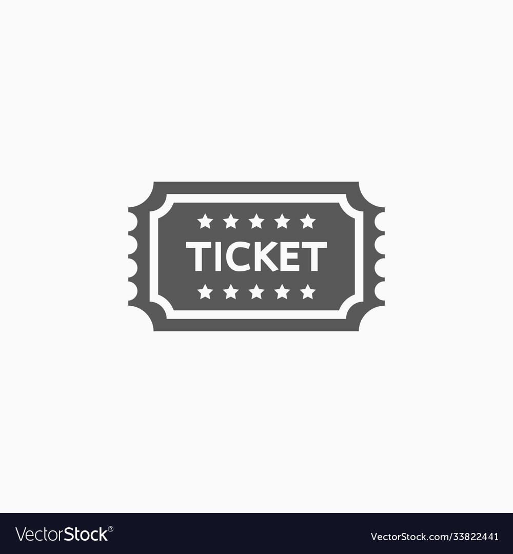 Ticket icon Royalty Free Vector Image - VectorStock