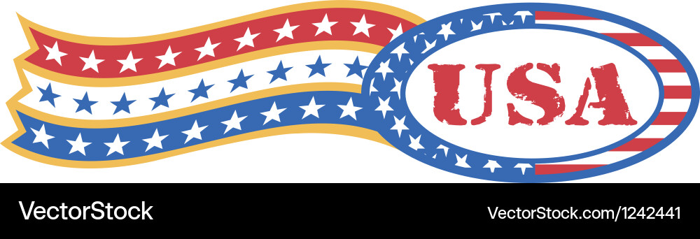 Vintage patriotic american logos Royalty Free Vector Image