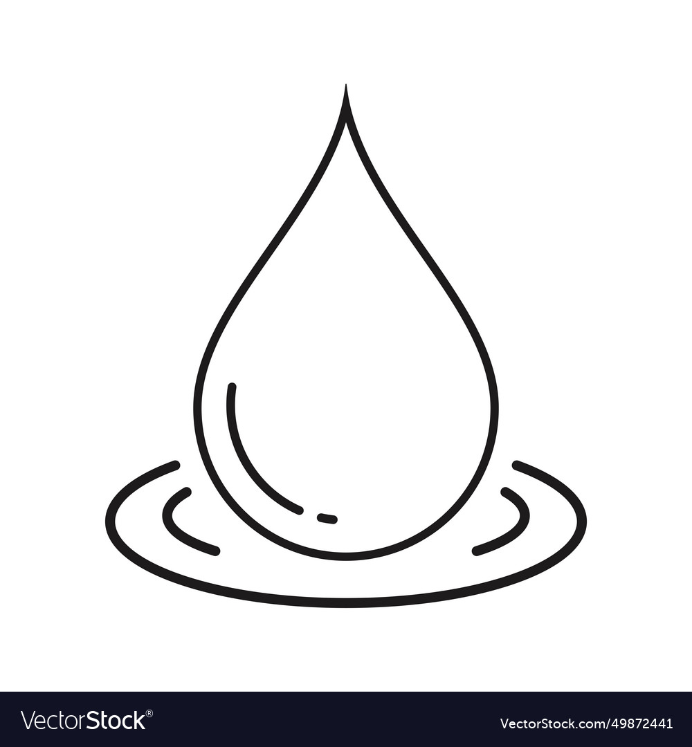 Water drop icon Royalty Free Vector Image - VectorStock