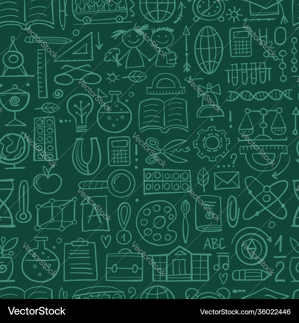 Art Class Pattern Background Back to school art background seamless pattern Vector Image