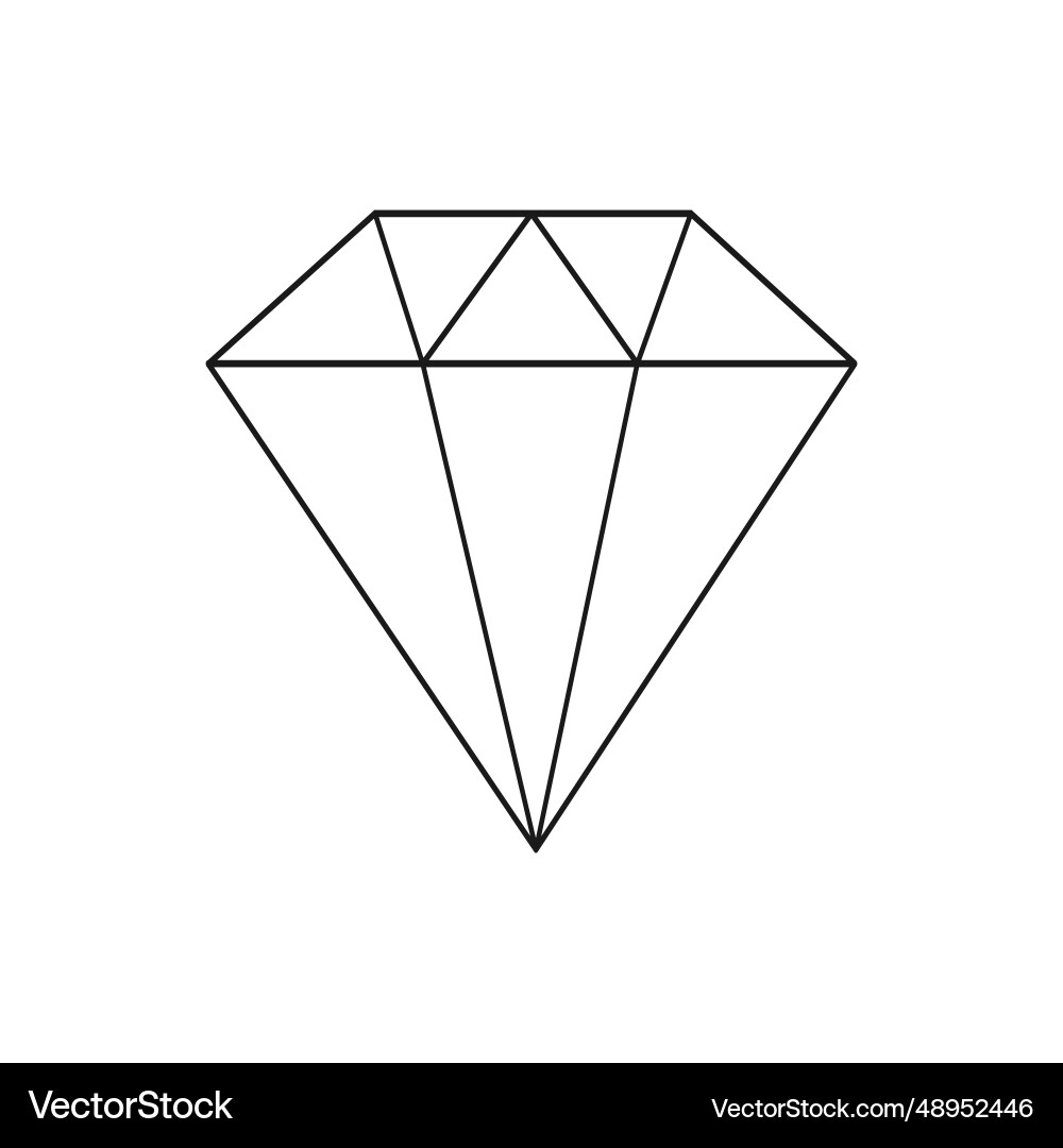 Diamond icon Royalty Free Vector Image - VectorStock