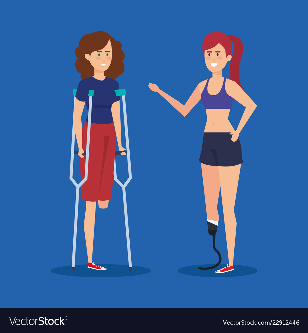 Disabled women design Royalty Free Vector Image