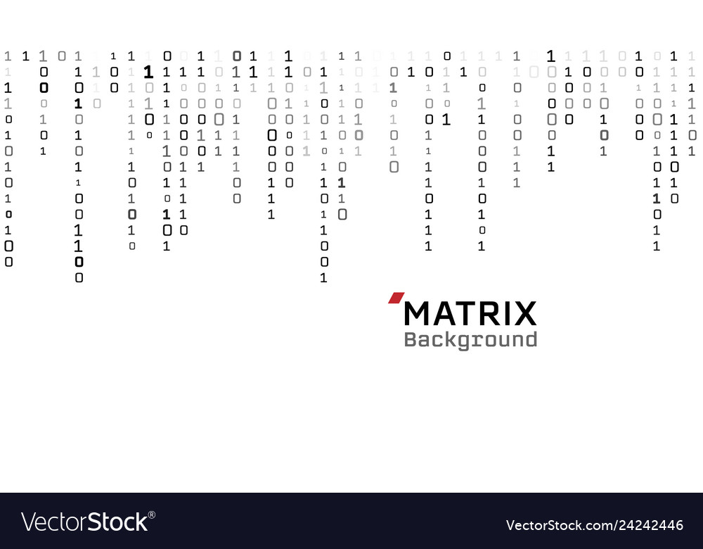 Matrix white background binary digital